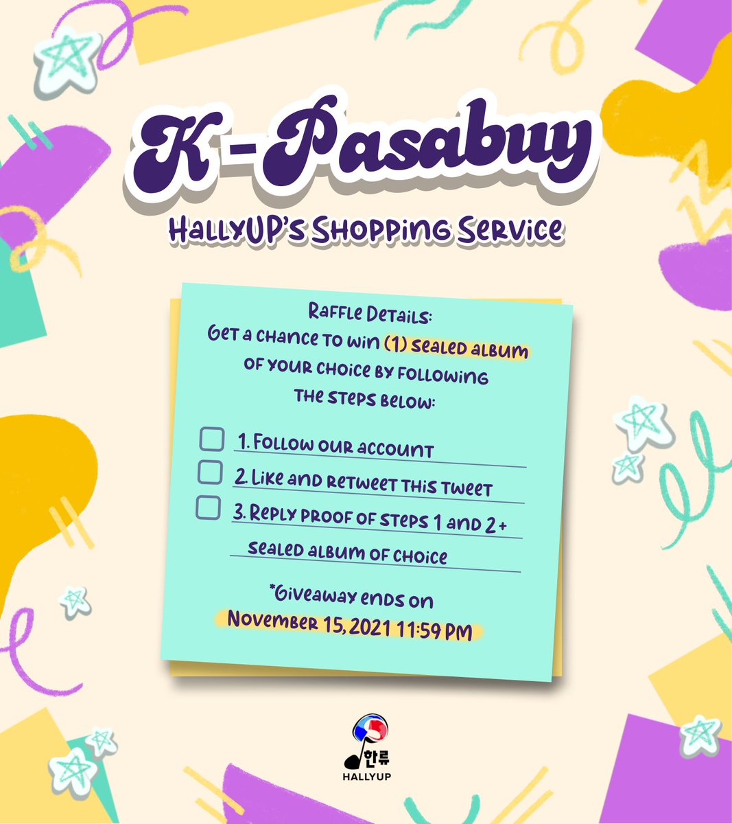 hallyupmerch's tweet photo. Looking for that album, lightstick, PC, or any official merch but can't find it anywhere? 🤔 HallyUP will get it in store! 🤩

Scan the QR Code below and fulfill your merch needs! 🥰

DOO: Nov 17
DOP: Nov 20
TOTAL PRICE: Base Price + ISF + LSF
ORDER FORM: https://t.co/pNJlqy8jqX https://t.co/8hCvwpLu6g