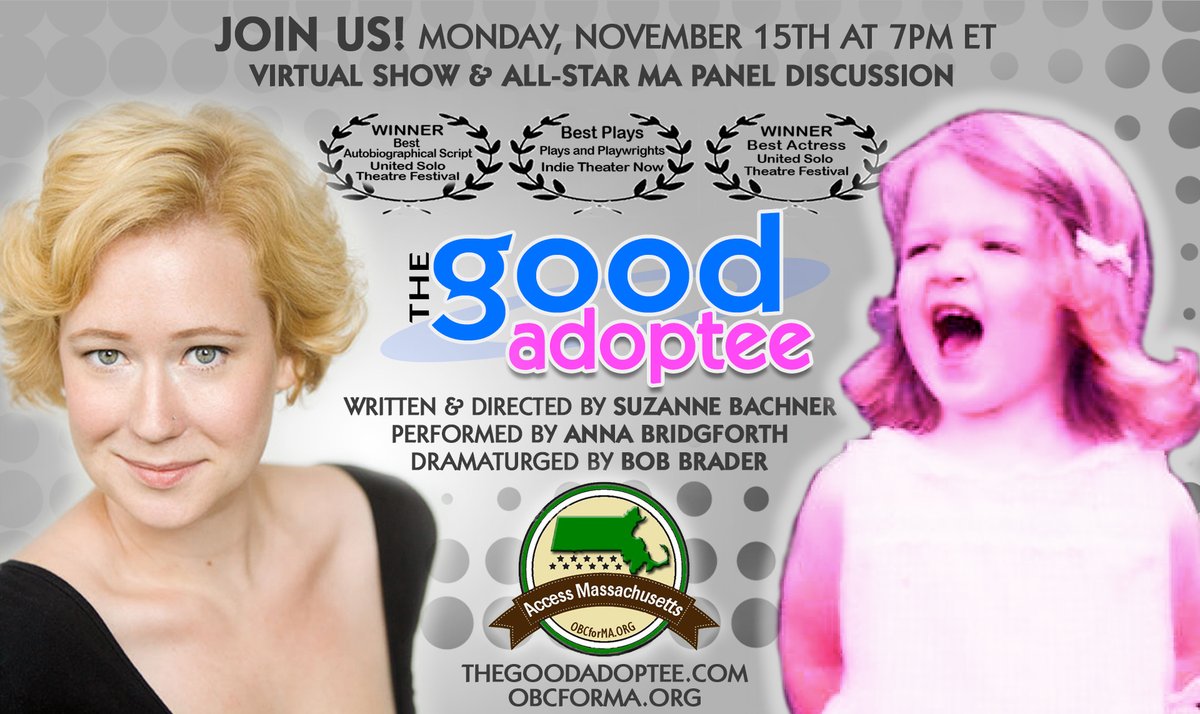 OBCforMA's tweet photo. Please join us for @TheGoodAdoptee virtual show on November 15 7PM ET. Tickets here: https://t.co/qzYLWWnXHm https://t.co/B4ou4m8h8a