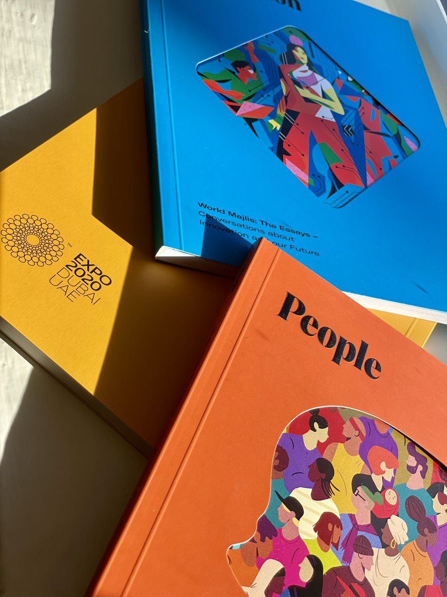 Our contribution to the @expo2020dubai 187 essays illustrations. Two years of creativity and collaboration. 32 artists. 4 books. #illustrations #bookart #artwork #design