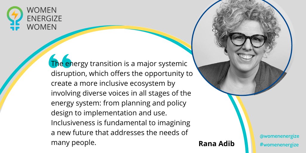 We present: Rana Adib, director of @REN21 who answered questions about how she got into #renewables and why #genderequality is crucial to the #energytransistion.

Follow for more incredible women of the #energysector.

#WednesdayWisdom #empowerment #womeninenergy #womenenergize