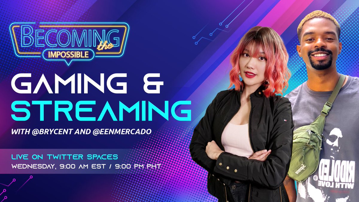 brycent's tweet photo. GM! Today @eenmercado joins us on Becoming the Impossible! ep.6 ☺️🚀

We will chat about: 

👑 Gaming + Streaming
🎨 Cosplay 
💫 NFTs

See you at 9 live on Twitter spaces! 😉 https://t.co/ADwvOEPWJP