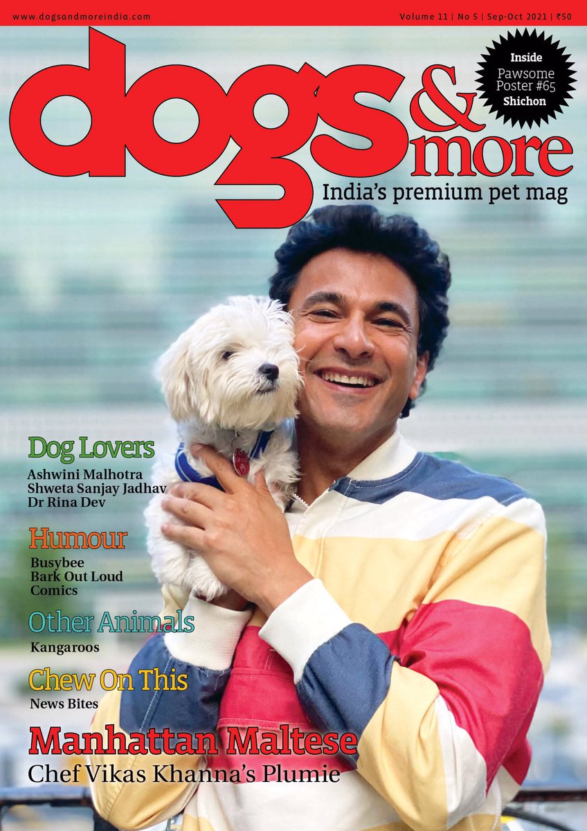 Our #new issue!! #Cover Boys Chef <a href="/TheVikasKhanna/">Vikas Khanna</a> &amp; Plumie light up #Manhattan. Dr Rina Dev introduces her speciality clinic while Shake Hands Salon takes #SoBo by storm. The🦘hops his way in &amp; #Shichon takes centrestage. Ashwini Malhotra, MD <a href="/WeikfieldFoods/">Weikfield Foods</a> presents Cocoa 🐕