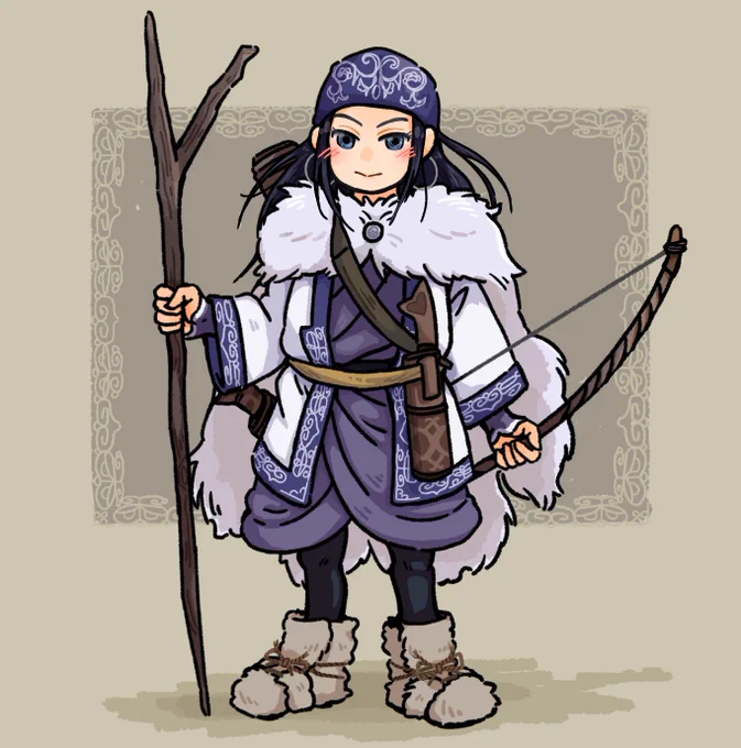 金カムのアシリパさんを描きました。アシリパさんかわいい。#イラスト  #illustraion 