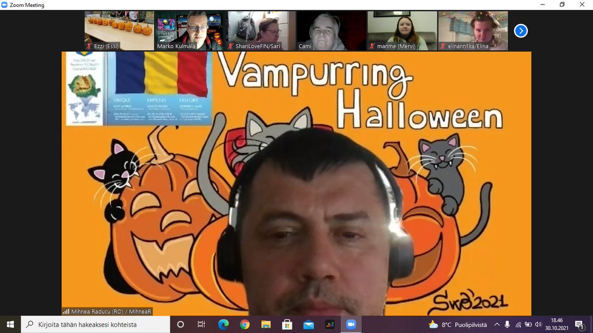 FinPostcrossing's tweet photo. Greetings from The 4th International Postcrossing Cyber Meetup on 30th of Oct with #Halloween theme! 🎃 There were 44 of us from 8 different Postcrossing countries! Thank you for joining! 🙂 #postcrossing #finpostcrossing https://t.co/fl3d1E8hpL