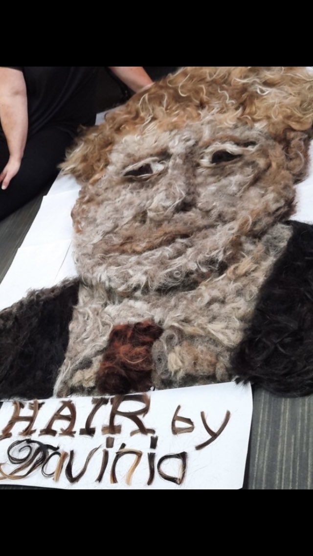 jonkay01's tweet photo. Ok…What do you do with a bag of HUMAN HAIR collected during lockdown? ✂️✂️ You make a picture of Boris Johnson, of course. Somerset stylist Davina Fox created this from her customers’ locks. There is nothing more to say. @bbcsomerset https://t.co/tWdxOvKF7U