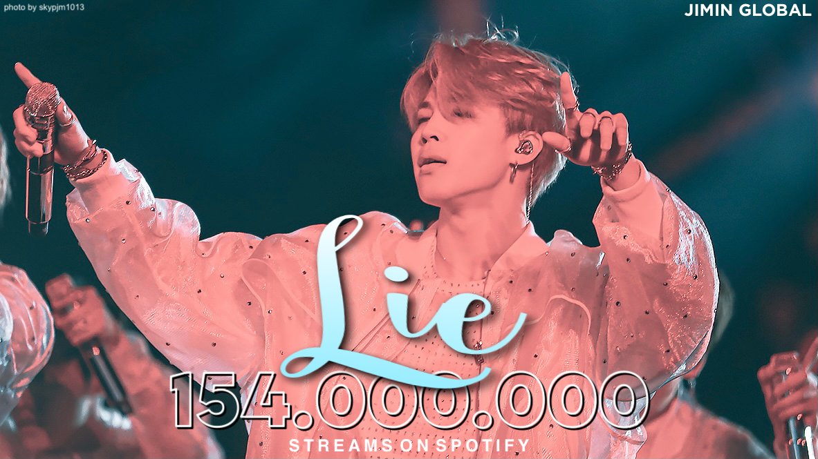 JiminGlobal's tweet photo. "Lie" has now achieved 154 million streams on Spotify. https://t.co/UttgGNz0QP