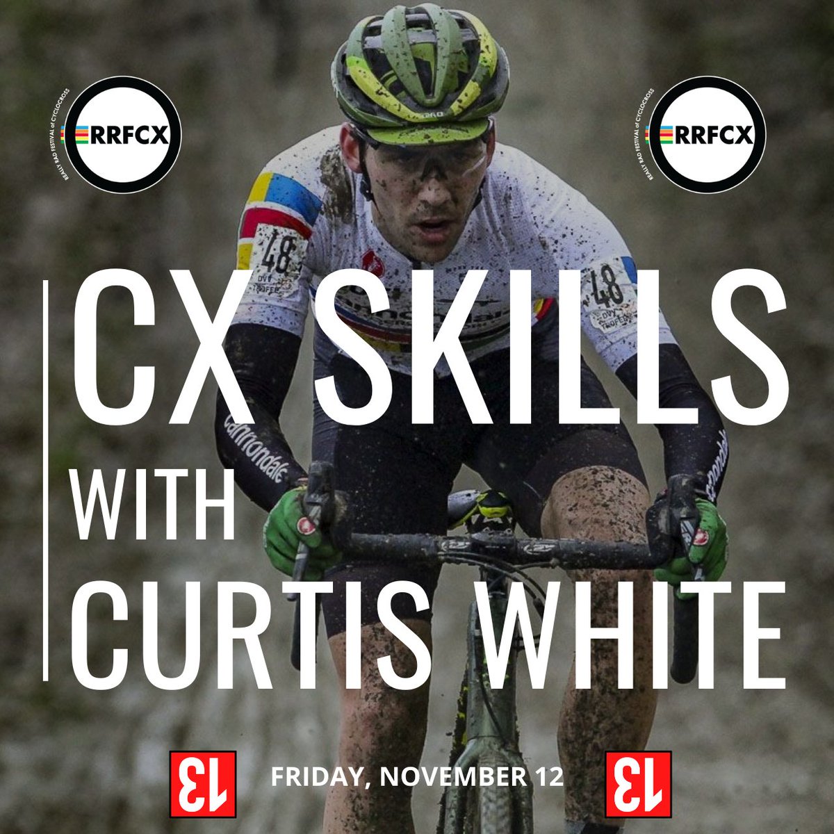 rideprothirteen's tweet photo. 🚨BREAKING NEWS 🚨

Curtis White will be joining Really Rad Festival of Cyclocross , PROthirteen Cycling Coaching and AP Junior Development Cycling Team  in hosting this year's junior skills clinic on Friday, November 12. 🙌

👇👇👇
Registration OPEN: https://t.co/i8QcGW2BDg https://t.co/2ESmc22U21