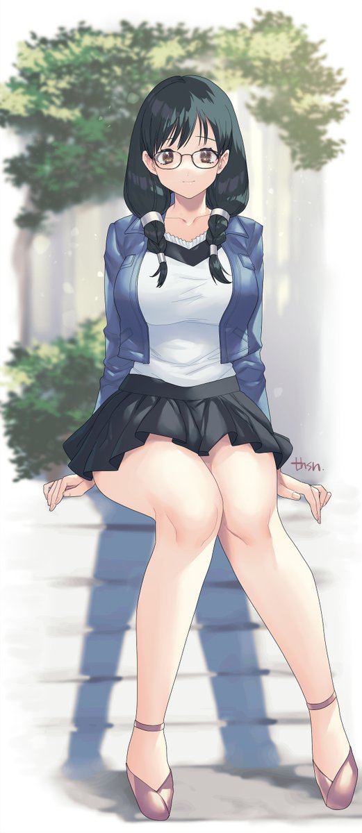 Skebでタイムホロウの九里祥子さんを描かせていただきました! 