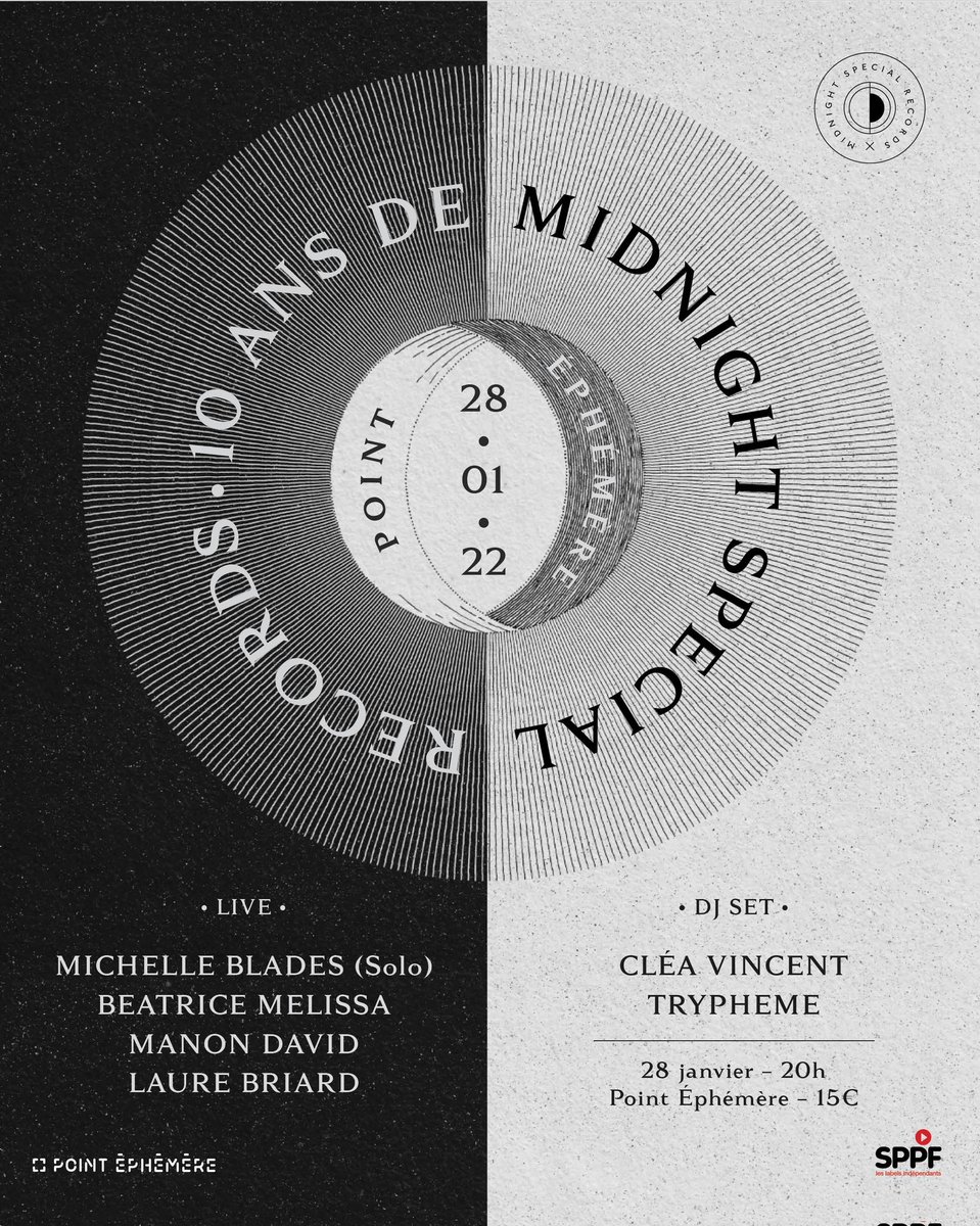 🎂 On fêtera nos 10 ans d'existence au Point Éphémère le 28 janvier 2022 ! 

🎇 10 ans de fêtes, de tournées et d'albums célébré.e.s avec les acteur.rice.s de cette aventure. 

🔗 lien de l'évent : bit.ly/3GKWkvI