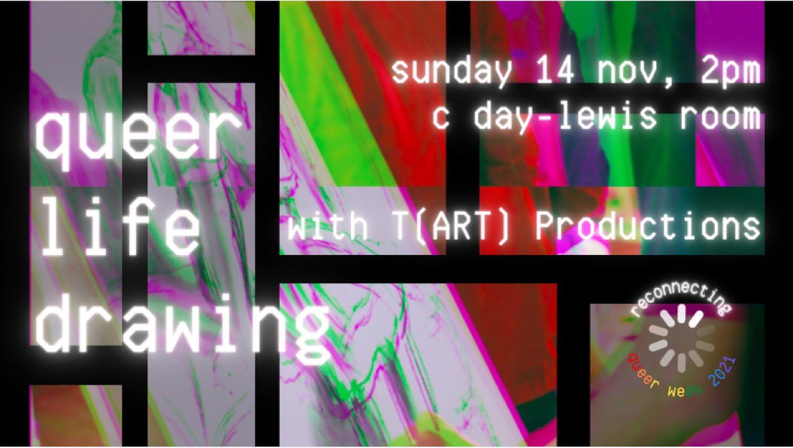 queerweek2021's tweet photo. 🏳️‍🌈QUEER WEEK EVENT🏳️‍🌈

sun 14 nov, 2pm

to start off the week, we are having a Queer Life Drawing session with @TARTProdsOx ! 

check out our fb event for more details: https://t.co/Prhs2qzdul https://t.co/4MAjnynyRH