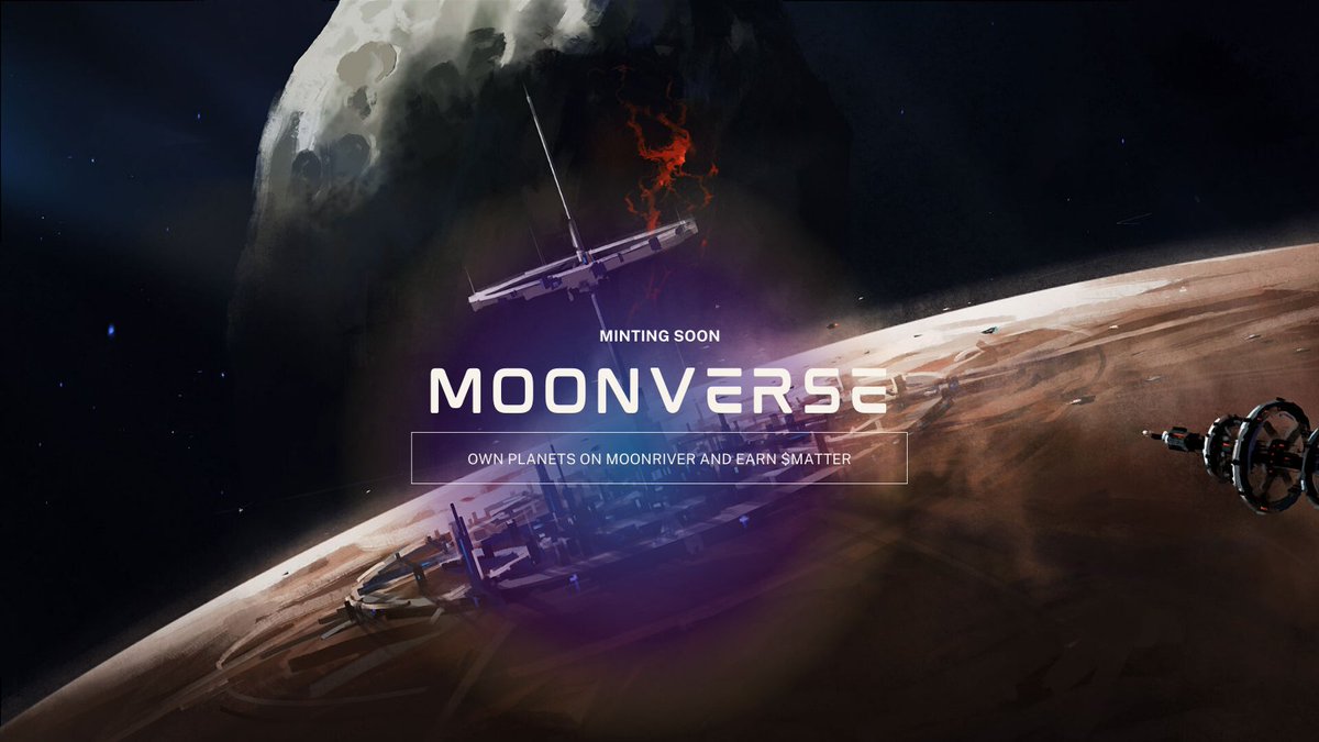 MoonverseNFT's tweet photo. Hello #MOVRines 

We're building the MOONVERSE.

A space strategy and battle sim where you can stake and mine passive tokens (eg. $matter and $fusion). 

Own planets (metaverse resources) and raiders (soon). Join our discord for giveaways https://t.co/2oH4rNj1i8