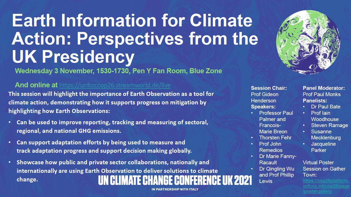 fortiain's tweet photo. Really excited about being on this panel today @COP26 to discuss #EarthObservation in public & private sector (due to @GeosciencesEd @ecometrica @EarthBlox ). Note: the graphic has the wrong link for streaming. Use this:
https://t.co/sZqqKFpq6n
#COP26 #climate #NetZero #eachat https://t.co/xlKrzHZItg