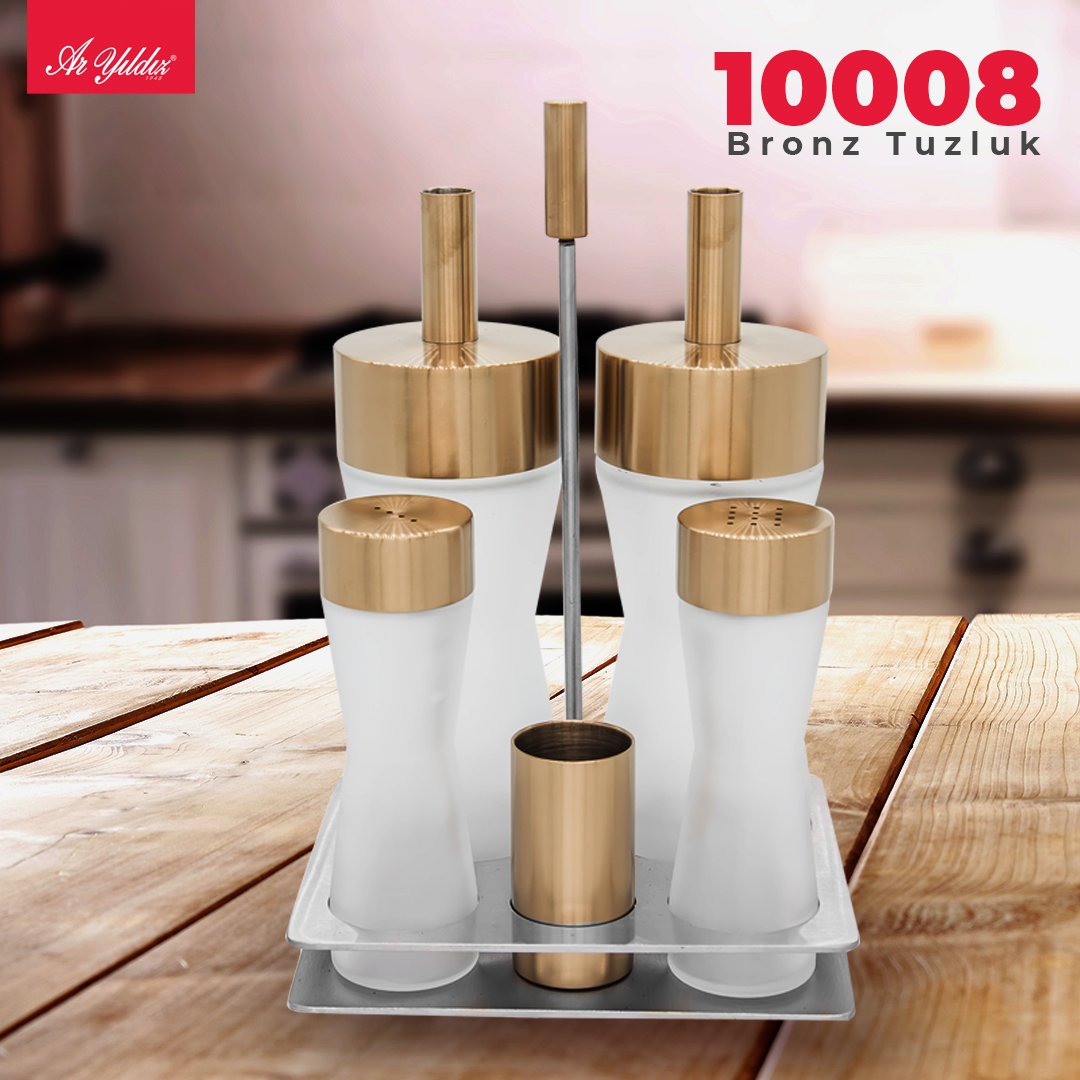 Özel fiyatıyla 10008 tuzluk 5 parça bronz. Ürünler hakkında detaylı bilgi için 444 11 07 hattımızı arayabilir ve “Ar Yıldız Fabrika” garantisiyle sipariş verebilmek için; aryildiz.net sitemizi ziyaret edebilirsiniz. 
🚛Ücretsiz Kargo &amp; 12 Taksit imkanı