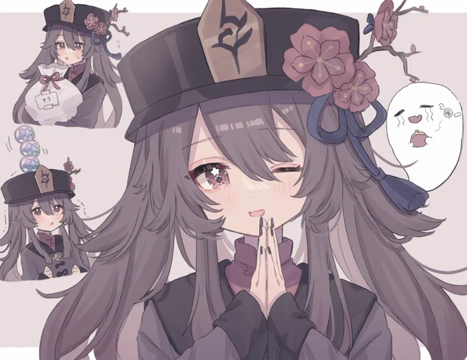 胡桃ちゃん復刻おめでとう～
大量の原石を貢がせていただいた…
#HuTao 
#原神 