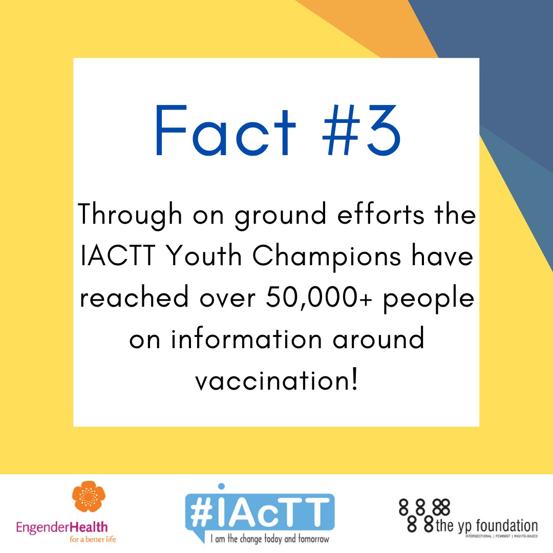 Our Youth Champions have successfully reached thousands of people for giving information regarding vaccination. 

#VaccinationDrive #Covid19 #YouthChampions #IAcTT

@newconceptinfo @EngenderHealth @TheYPFoundation @MoHFW_INDIA @UNICEFIndia