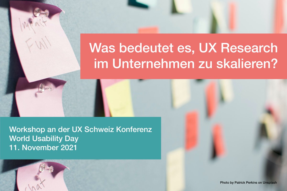 Was bedeutet es, UX Research im Unternehmen zu skalieren? - Workshop am World Usability Day von <a href="/ux_schweiz/">UX Schweiz</a> uxschweiz.ch/events/world-u…