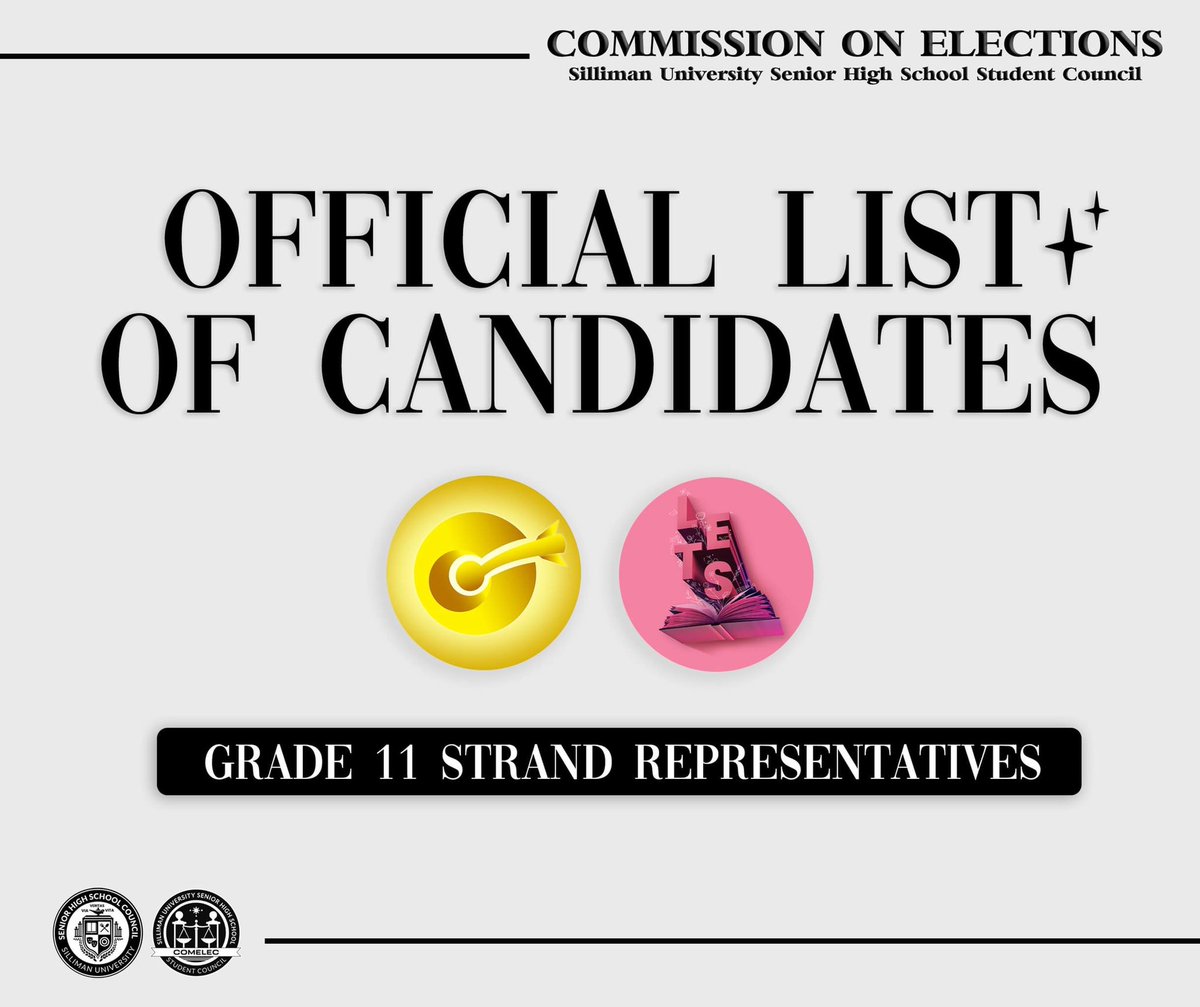 sushssccomelec's tweet photo. The COMELEC hereby declares the final list of candidates for the SUSHSSC for the ๐๐ฟ๐ฎ๐ฑ๐ฒ ๐ญ๐ญ ๐ฅ๐ฒ๐ฝ๐ฟ๐ฒ๐๐ฒ๐ป๐๐ฎ๐๐ถ๐๐ฒ Elections for year 2021.
Election day will be November 19, 2021, Friday.
YOUR VOTE, YOUR VOICE!
#CanVoteWillVote
#sushssc11OnELEC2021
#LabanSeniorHigh https://t.co/2wyT9E5zBr