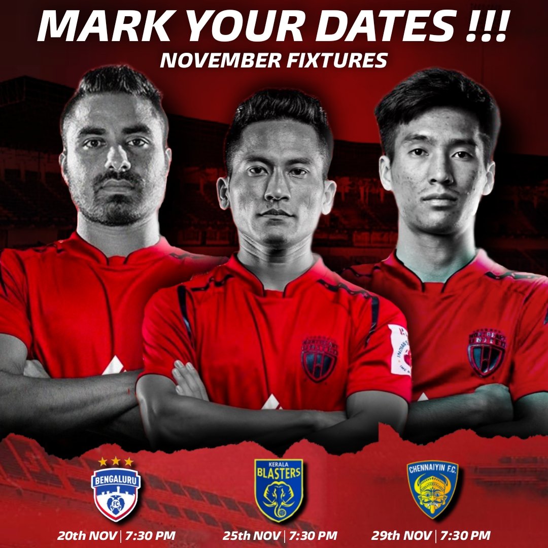 NEUFC BRIGADE × NEUTD (@neufcbrigade) on Twitter photo 17 Days Left🤩🙌 And Our NOV's fixtures starts 🙌 against our rivals <a href="/bengalurufc/">Bengaluru FC</a>
Have you marked the date of November's fixtures 🧐😉?
📸 <a href="/NEUtdFC/">NorthEast United FC</a>
.
.
🚨FOR MORE UPDATES ON #NEUTD
FOLLOW <a href="/NeufcBrigade/">NEUFC BRIGADE × NEUTD</a> 17 Days Left🤩🙌 And Our NOV's fixtures starts 🙌 against our rivals <a href="/bengalurufc/">Bengaluru FC</a>
Have you marked the date of November's fixtures 🧐😉?
📸 <a href="/NEUtdFC/">NorthEast United FC</a>
.
.
🚨FOR MORE UPDATES ON #NEUTD
FOLLOW <a href="/NeufcBrigade/">NEUFC BRIGADE × NEUTD</a>
