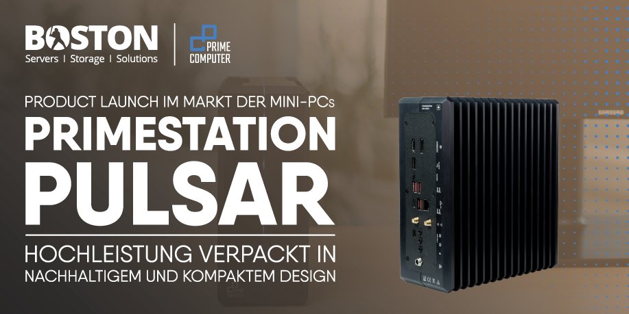 BostonGermany's tweet photo. Green-IT im Fokus: Die neue Mini-Workstation Pulsar ist vielseitig einsetzbar, kompakt, leistungsstark und 100% klimaneutral. Erfahren Sie mehr in unserem Boston Blog: https://t.co/Io4mCPbBza

#bostongermany #PrimeComputer #innovation #greenIT #greentechnology #workstation https://t.co/DmJpfth2Hw