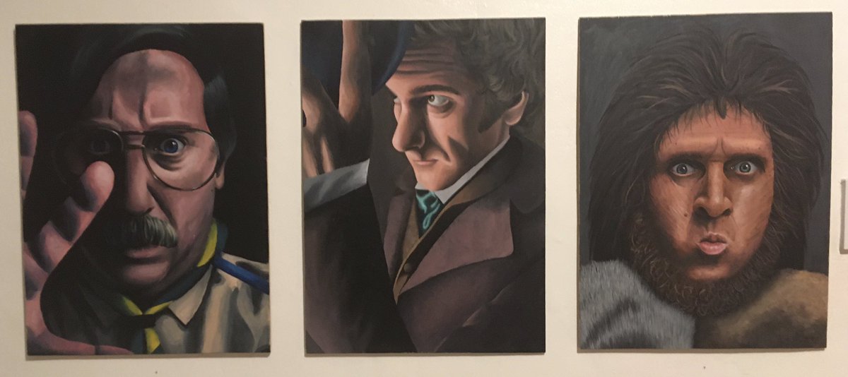 Elder_Robin_'s tweet image. All the ghosts that I’ve painted so far!! @JimHowick @Lazbotron @realmatbaynton @simonfarnaby @MarthaHD @benwillbond . Lady button is next