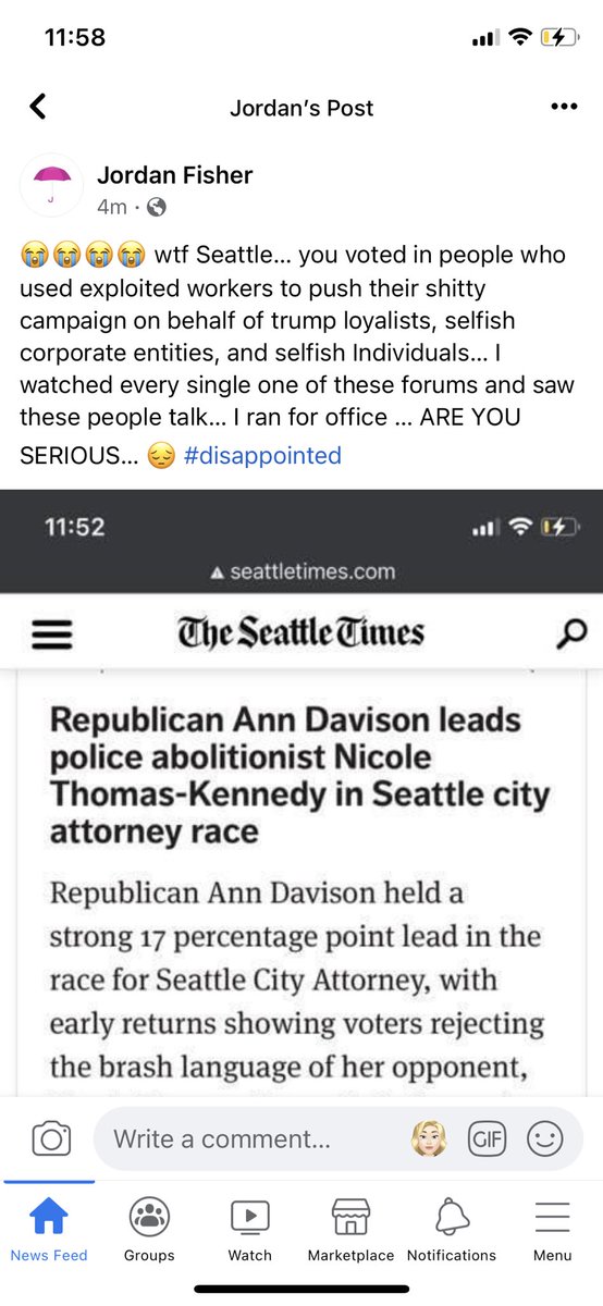 visionofseattle's tweet photo. 😭😭😭😭 wtf Seattle… you voted in people who used exploited workers to push their campaign on behalf of trump loyalists, selfish corporate entities. I ran for office … this is a destructive choice…ARE YOU SERIOUS… 😔 @seattletimes #SeattleMayor #seattleelection https://t.co/5jeFd0UXui