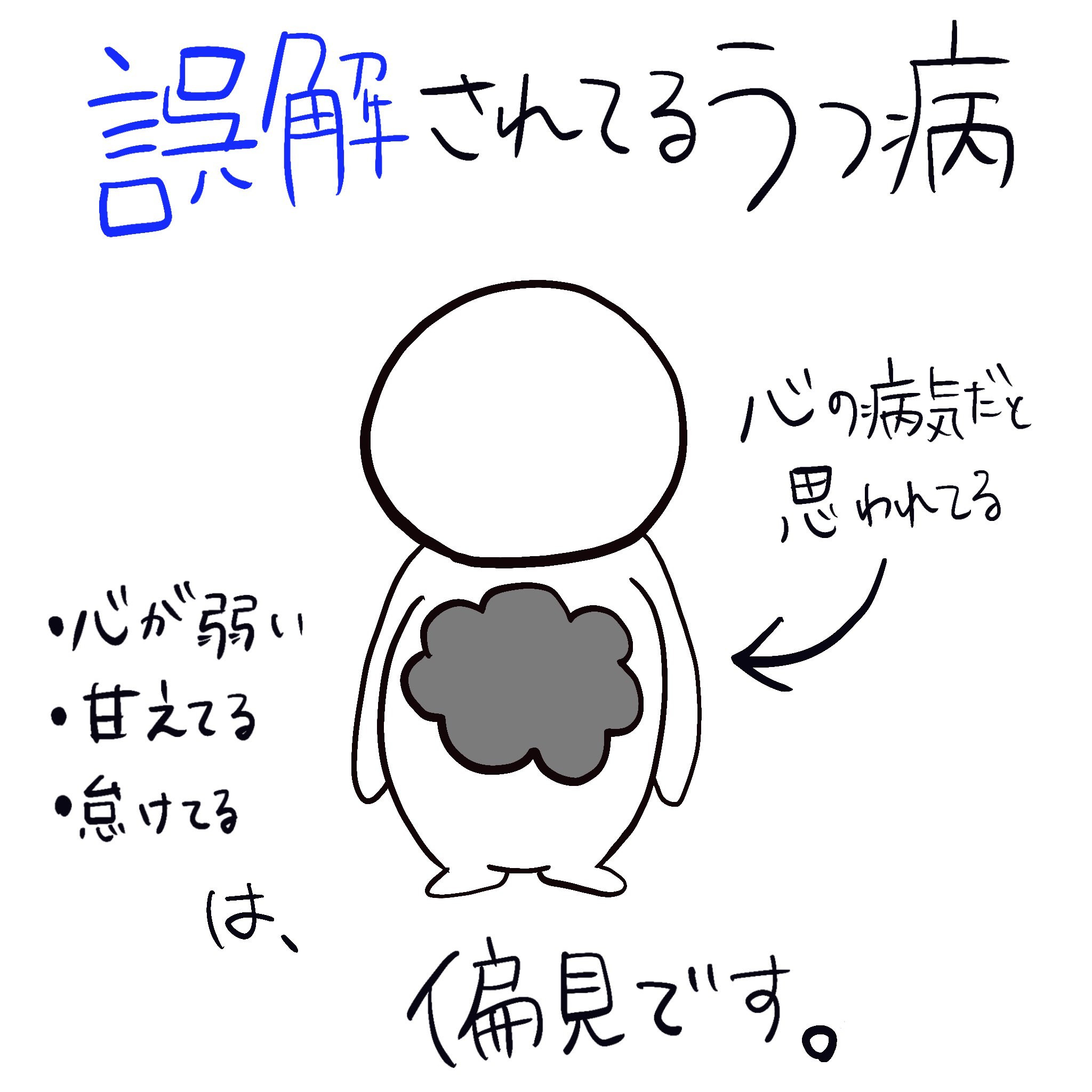 ころもさん うつ病なクリエイター 誤解なうつ病 本当のうつ病 うつ病は脳の病気です うつ病 鬱病 T Co Thwrul8lb5 Twitter