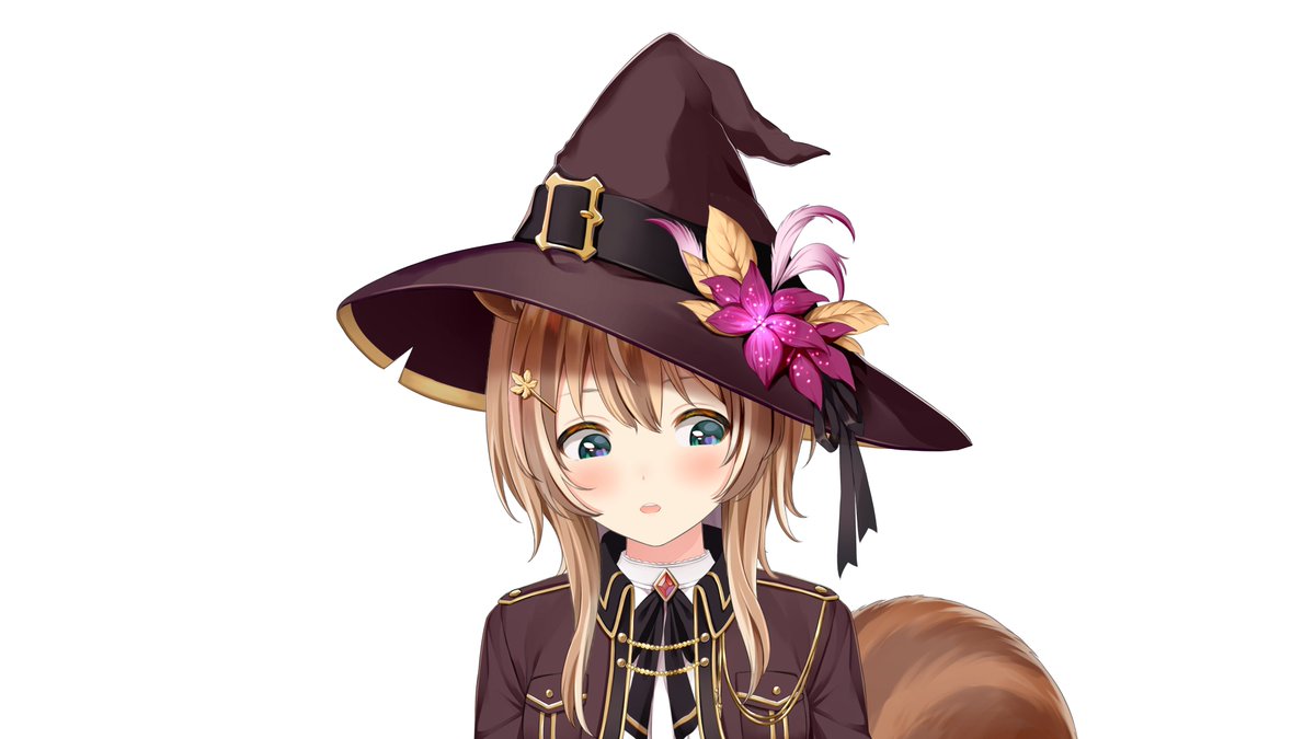 1girl squirrel girl squirrel ears hat squirrel tail witch hat tail  illustration images