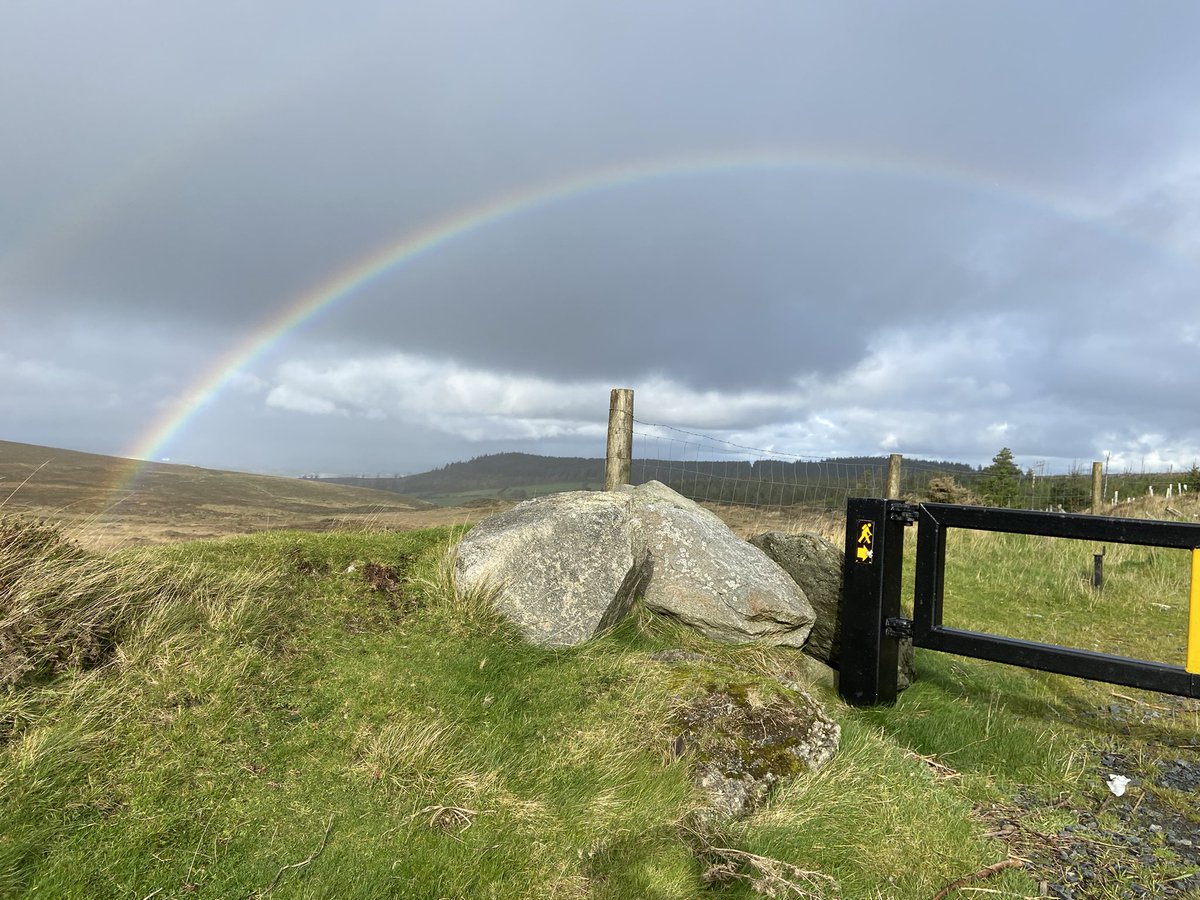 IrishRunningGir's tweet photo. A rainbow to guide the way 
#Featherbeds #DublinMountainsWay 

@DubMountains 
@DublinsOutdoors https://t.co/KEQsGGTaq8