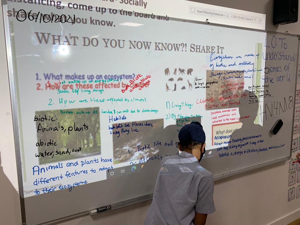 Year 8 students sharing their learning on biomes and ecosystems in a graffiti board during their I&amp;S lesson.

#DreamInspireAchieve #Year8 #IB #DubaiSchools #InThisTogether #TeachUAE #LearningNeverStops #ProudStudents #Responsibility