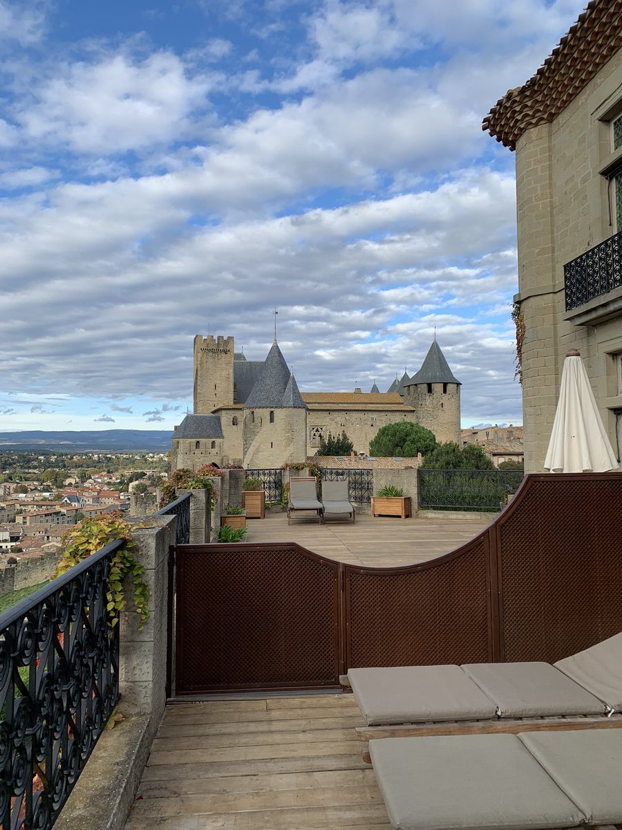 AuroreEdge's tweet photo. An absolutely amazing night celebrating my 50th birthday at Carcassonne. Stunning hotel and exquisite meal in the Barbacane Michelin stared restaurant. Memories I will treasure  forever ❤️⭐️🥰 https://t.co/wYklJF8lAx