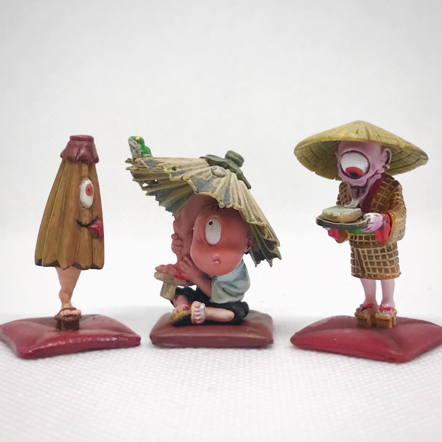 からかさおばけ お化け傘 フィギュア 昭和レトロ 1970年代 箱付き 黒色