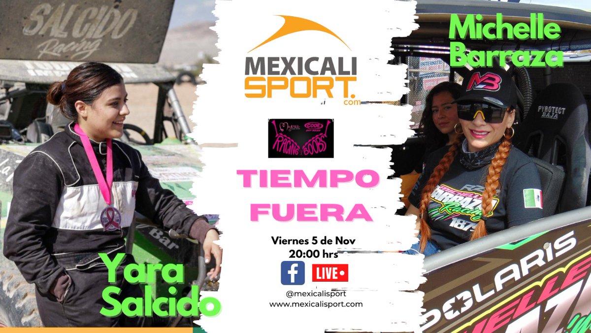 Mexicalisport's tweet photo. Mujeres al volante! En vivo, este viernes, las corredoras listas para la #RacingForBoobs 2021, este viernes 12 Nov 20:00 hrs #CODE #offroad Conectate por Facebook...arróbanos! @mexicalisport #Mexicali #BC21 https://t.co/o9NWFfWzCF