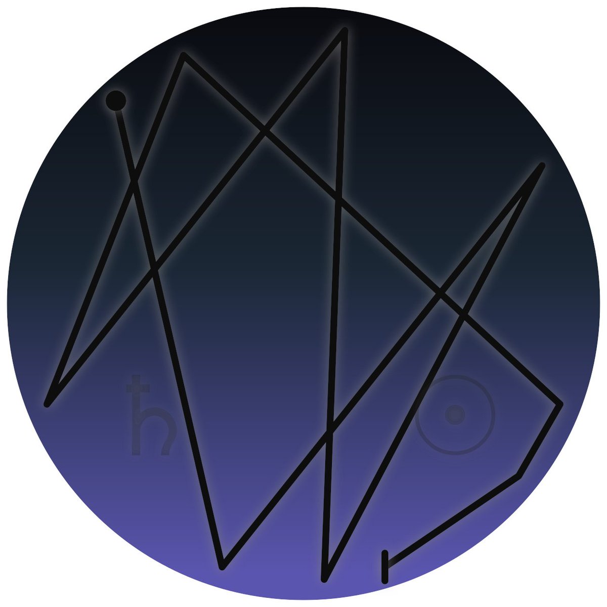 cryptomancynet's tweet photo. Been testing the minting mechanics of Sigils in testnet, the randomly selected color combo on this one is neat, but the sigil itself almost looks like @realACrowley's unicursal hexagram 🤯 https://t.co/f4vmu45cp0