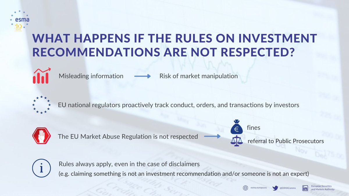 CySEC_official's tweet photo. ⚠️If the information spread proposing an investment decision about financial instruments or listed companies is false/misleading, it may be considered market manipulation, which is harmful to investors and illegal. #ESMAprotects
📝 Market Abuse Regulation: https://t.co/tgpClN346n https://t.co/i2FTIoLqA5