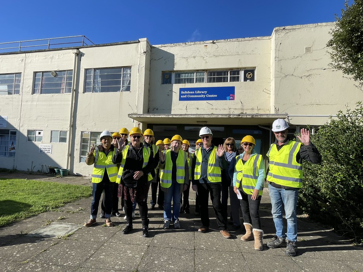 SaltdeanLido's tweet photo. Historic visit!

We’re thrilled to have given 180 people a behind-the-scenes heritage tour of Saltdean Lido before works begin.

Thanks to support from the @HeritageFundUK and 7 CIC volunteers, the public learnt about the derelict Time Trap before restoration begins.

#Brighton https://t.co/moXvPpB4q2