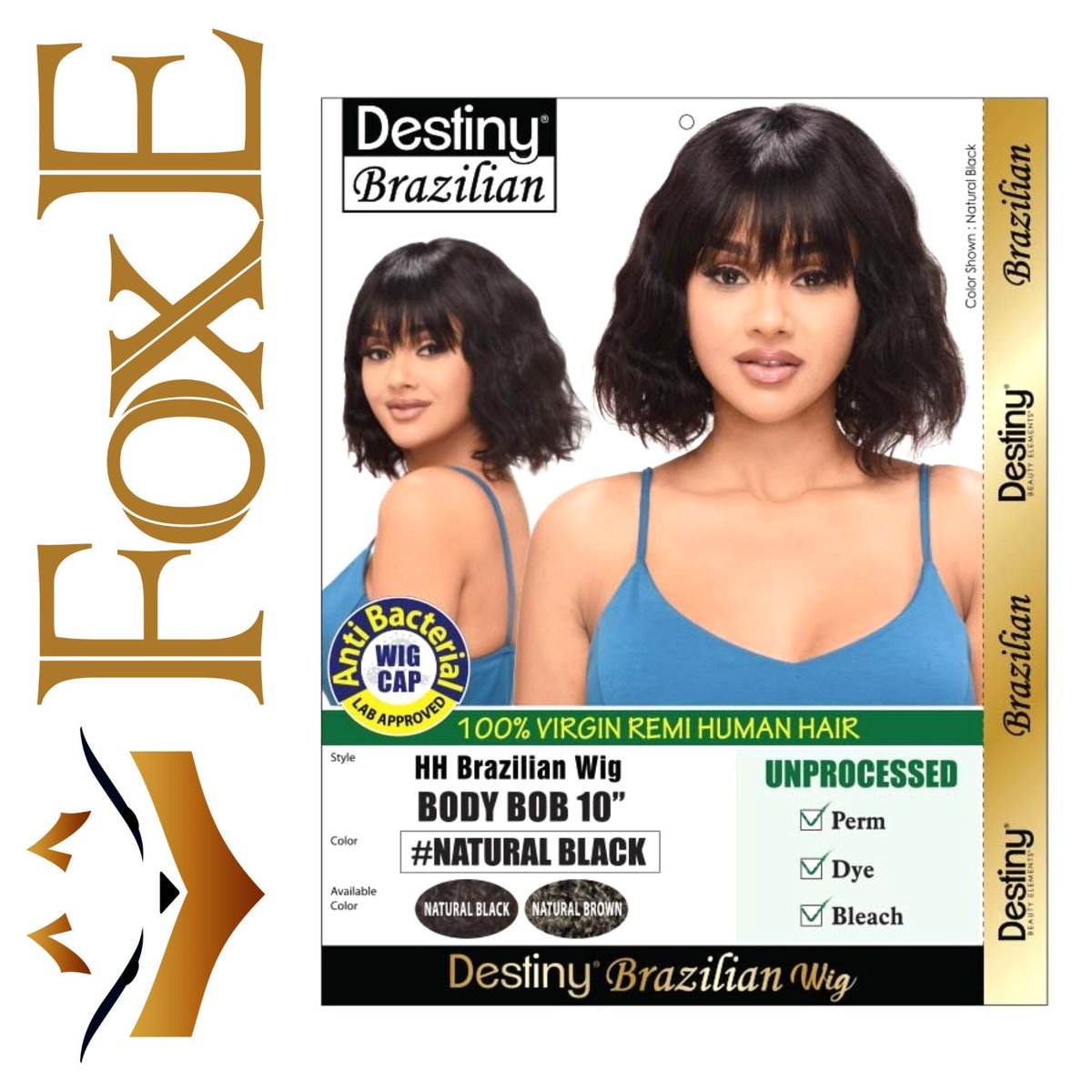 FoxeJamaica's tweet image. Soprano Destiny Brazilian Human Hair Wig by Bijoux
Style: Body Bob 10"
– 100% Virgin Remi Human Hair
– UNPROCESSED
– Perm
– Dye
– Bleach
– Easy And Fast Application
📍 May Pen, Clarendon, Jamaica
🌟 wig store and wig shop
#ShortWig #BangWig #WavyWig