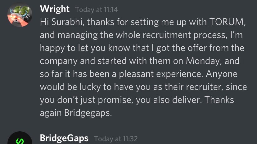 BridgeGapsIO's tweet photo. Messages like these <3 

We have tons of open positions!

If you are a web3 dev/client, reach out to us today!

@questbookapp @madhavanmalolan @HarshaKaramchat #Hiring #BridgeGaps #cryptocurrency #web3 https://t.co/cBU6OLHvKF