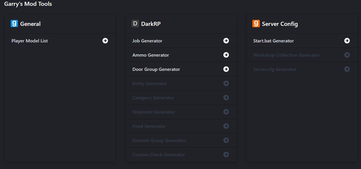 yourdevtoolsCom's tweet image. Check out our current tools we have for setting up your Gmod server quick and easy! yourdevtools.com