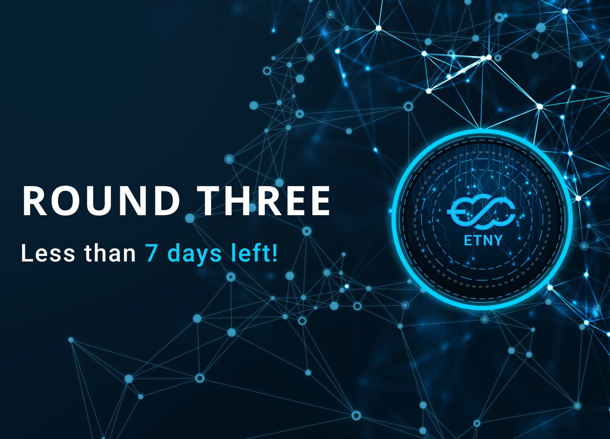 Ethernity_cloud's tweet photo. Less than 7 days till the 3rd and Final Round of Ethernity Cloud Token Public Sale. 

Register here: https://t.co/6EVHuJdfYe

Starting date: November 10
Starting time: 07:00 AM UTC
Tokens for sale: 70 000 000 ETNY 🔹
Starting package: $100 USD
Goal – $14.7mil USD

#EthernityCLOUD https://t.co/ikGUNanQmS