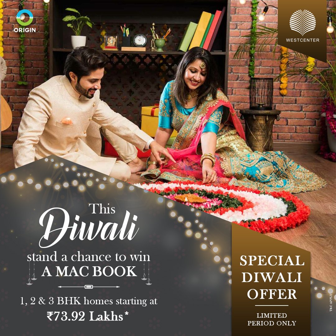origin_corp's tweet photo. This #Diwali, welcome your prosperous #NewLife here at Kandivali #Westcenter. Offering you an exciting #MacBook on booking, this new-age development is the center of premium residential & commercial growth. Hurry up! Limited-period offer only.
Know More: https://t.co/7r3MyNZPx1 https://t.co/UsDHku86rg