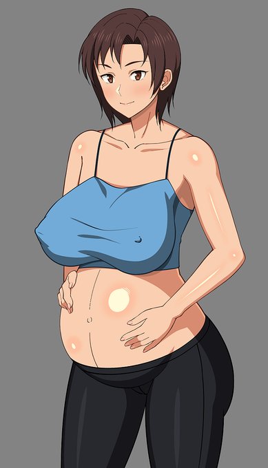 最後のパートの立ち絵、マタニティヨガお母さん 