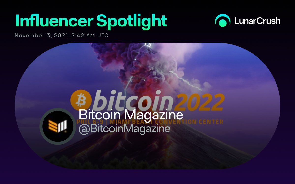 anhtroi99's tweet photo. Influencer Spotlight: @BitcoinMagazine

Influencer Rank: 3
Engagement Rank: 157
Follower Rank: 175
Volume Rank: 317

https://t.co/pSV8QOqjCK #LunarCrush #LunarShare https://t.co/zF9Bdligbv