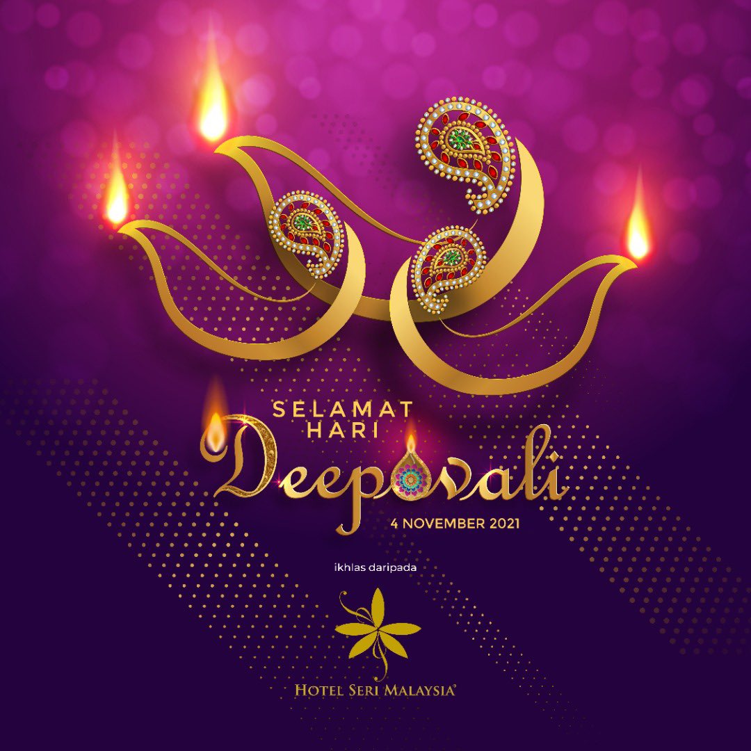 MyRHSM's tweet photo. Selamat Menyambut Hari Deepavali kepada masyarakat Malaysia yang beragama Hindu dengan penuh harapan agar perayaan ini akan memekarkan lagi perpaduan dan keharmonian sesama kita di bumi Malaysia yang tercinta.

Deepavali Valtukal.

#SelamatHariDeepavali2021
#HotelSeriMalaysia https://t.co/G8K9OmX5rN