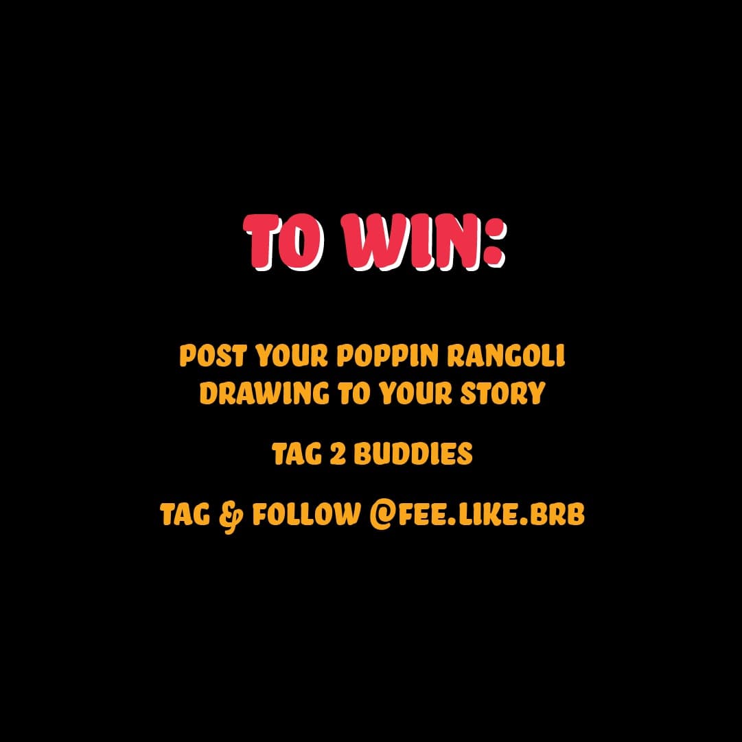 Feel_Like_BRB's tweet image. #CONTESTALERT 📣 📣 Get in the #Diwali spirit by making your virtual rangoli pop — quite literally! Screenshot the pic with BRB popped chip 👉🏼let your inner artist shine through by drawing a poppin' rangoli &amp;amp; tweeting it 🎨 Follow our T&amp;amp;Cs 👇🏼next thread

#NotBaked #NotFried