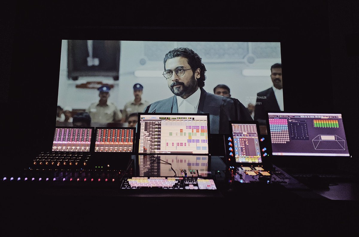 Suren (@valentino_suren) on Twitter photo Proud creating the world of Rajakannu and Sengeni💥
#JAIBHIM #SoundDesign #StudioLife
<a href="/Suriya_offl/">Suriya Sivakumar</a> <a href="/tjgnan/">Gnanavel</a> <a href="/srkathiir/">S.R.Kathir ISC</a> <a href="/RSeanRoldan/">Sean Roldan</a> <a href="/alagiakoothan/">alagiakoothan s</a> <a href="/2D_ENTPVTLTD/">2D Entertainment</a> Proud creating the world of Rajakannu and Sengeni💥
#JAIBHIM #SoundDesign #StudioLife
<a href="/Suriya_offl/">Suriya Sivakumar</a> <a href="/tjgnan/">Gnanavel</a> <a href="/srkathiir/">S.R.Kathir ISC</a> <a href="/RSeanRoldan/">Sean Roldan</a> <a href="/alagiakoothan/">alagiakoothan s</a> <a href="/2D_ENTPVTLTD/">2D Entertainment</a>