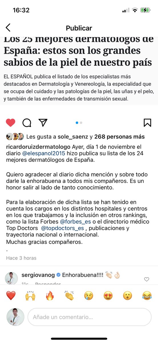 SergioVanoG's tweet photo. El diario @elespanol_es publicó ayer el listado de los 25 mejores dermatólogos de 🇪🇸.
Todo un honor estar ahí, con compañeros tan prestigiosos!🔝
Aunque echo de menos muchos otros dermatólogos excepcionales! 🙏🏻
#TricoHRC #GrupoPedroJaen #dermatologia

https://t.co/0IUY6W0XiH https://t.co/U6IAcWMWNc