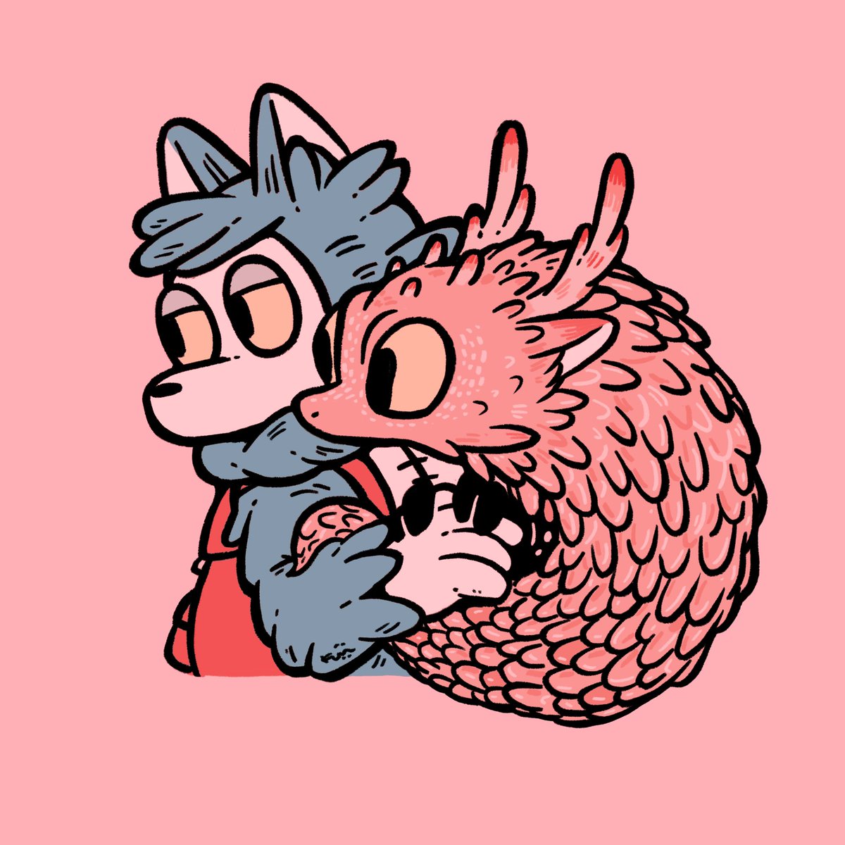 「突然描けた竜シリーズ 」|あらいきりこのイラスト