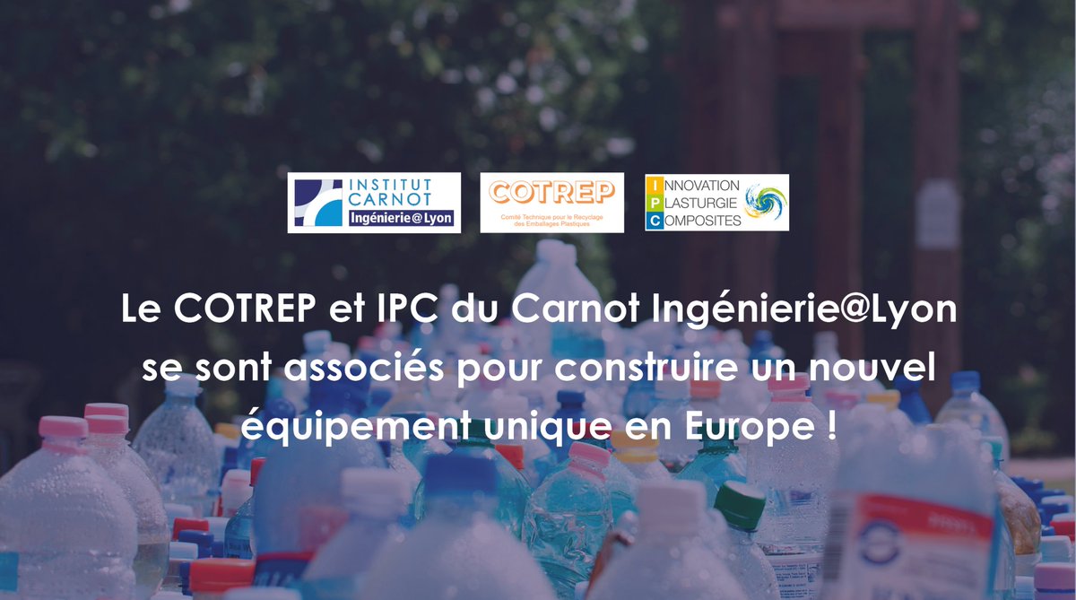 Reseau_Carnot's tweet photo. [Actu Carnot 📣] Le #COTREP et @CT_IPC du @Carnot_IatLse sont associés pour construire un  nouvel équipement unique en Europe et évaluer la recyclabilité des emballages ménagers en #plastique ➡ https://t.co/15bBdkGvmd https://t.co/17xg8blLZl