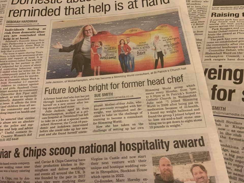 SW_Brereton's tweet photo. Thank you do much to Sue Smith at @ExpressandStar for sharing Julie's fantastic weight loss &amp; new career story... OUR GROUPS ARE OPEN! 
#slimmingworld #weightlossjourney #loseweight #feelgreat #swtastethefreedom #journorequest #newcareer #BetterTogether https://t.co/A9cZFvenri