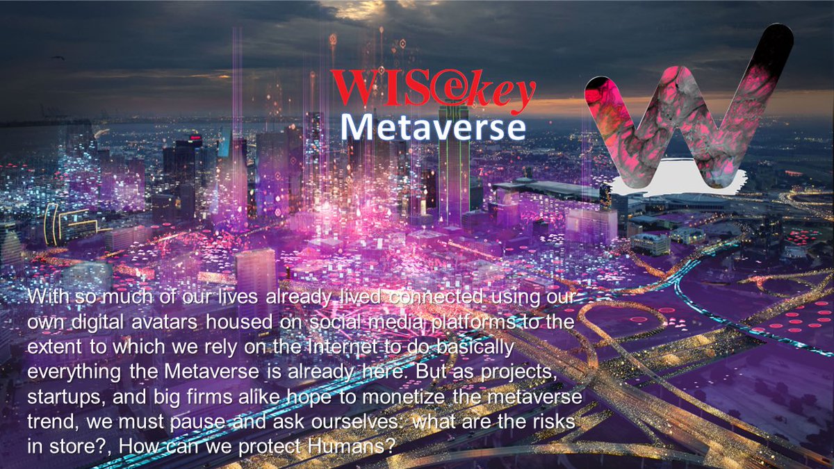 CreusMoreira's tweet image. @WISeKey  #WISeID Digital Identity Technology Now Allows Minting of Digital Identities NFTs in the #Metaverse
With a truly #NFT #identity, users can create, sign and verify claims, while parties who interact will be able to verify their identity. #WKEY globenewswire.com/news-release/2…